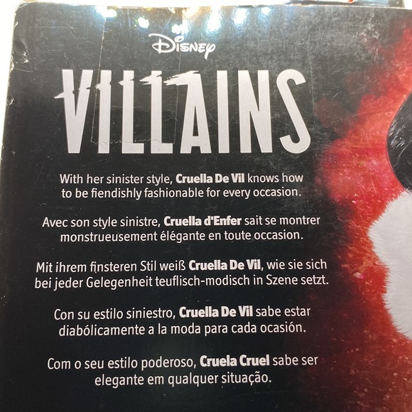 Disney Villains Cruella De Vil Fashion Doll Hasbro in Box - Picture 7 of 13